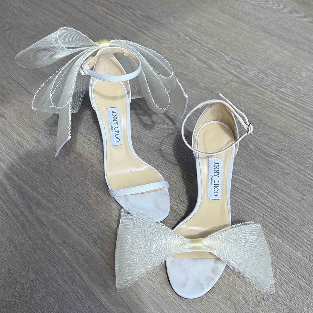 Jimmy Choo Bridal Heel with Mesh Bow